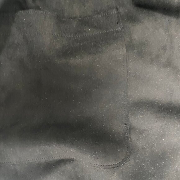 🖤 Tahari Black Faux Suede Wrap Trench Coat - Size M | Chic Belted Outerwear NWT - Picture 6 of 11